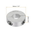 thumbnail image 2 of Uxcell Double Split Shaft Collar 17mm Bore Clamp-On Collars, 40mm OD, 12mm Width 4 Pack, 2 of 5