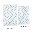 thumbnail image 5 of Soft&Cuddly 2pc Modern Blue Bath Mat Set | Soft Bathroom Rug | Non-Slip, Ultra-Absorbent, Quick-Dry & Machine Washable | Stylish Decorative Shower Mat, 5 of 6