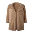 thumbnail image 4 of JUNWELL Women‘s Warm Fleece Sherpa Jackets Faux Shearling Coats Oversized Winter Long Coat Outwear, 4 of 7
