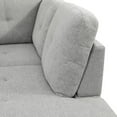 thumbnail image 6 of Hommoo Couch Sofa Set, Modern L-Shaped Sofa for Living Room, Flannel Sectional Sofa Set for Apartment, Off-White(Without Ottoman), 6 of 8