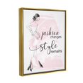 thumbnail image 5 of Stupell Industries Fashion Changes Style Remains Glam Quote Woman Graphic Art Metallic Gold Floating Framed Canvas Print Wall Art, Design by Tava Studios, 5 of 5