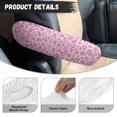 thumbnail image 6 of Yuyamidu Leopard Print Car Front Seat Armrest Cover Pink Automobile Armrest Protector Reusable Armrest Cover for SUV Truck Van Stylish Auto Interior Accessories, 6 of 7