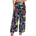 thumbnail image 2 of Pants Neon Mushroom Street Style Straight Wide Leg Pants Elastic High Waist Office Trousers Large Size, 2 of 6