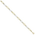 thumbnail image 2 of Finest Gold 14K Two-Tone Oval Link 7.25 in. Bracelet, 2 of 3