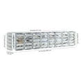 thumbnail image 3 of JONATHAN Y Evelyn Crystal Rectangle 31.75" 4-Light Iron/Crystal Glam Modern LED Vanity Light, Chrome, 3 of 7