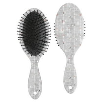 Gray Christmas Snowman Pattern Hair Brush,Girls Detangling Hair Brush,Glide Through Tangles with Ease for Wet & Dry Hair,8.8"X2.8"