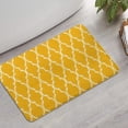 thumbnail image 2 of Yellow Geometric Quatrefoil Pattern Bathroom Rugs Mat,Non Slip Microfiber Bathroom Rug,Rubber Backing,Soft Bathroom Mats for Bathroom Floor,Tub and Shower,17x27in(43x68cm), 2 of 5