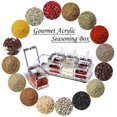 thumbnail image 4 of KITCHEN Gourmet Caja hermética de acrílico para condimentos - Contenedor y estuche de acrílico puro de primera calidad - Anillo de acero inoxidable, 4 of 5