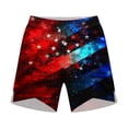 thumbnail image 4 of Fewfanhot Men's American Flag Print Casual Shorts, Patriotic Stripe Quick-Dry Summer Board Shorts with Pockets, S-3XL, 4 of 6