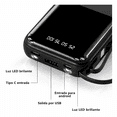 thumbnail image 2 of Mini Power Bank Genérico PB10000 Portátil Negro 10000mAh con Cables y Linterna, 2 of 5