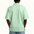 thumbnail image 5 of Dwellite Men's Short Sleeve Polo Shirt Casual Classic Collared Golf T-Shirts Solid Color Button Shirts Mint Green XL, 5 of 8