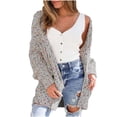 thumbnail image 2 of TUWABEII Womens Knit Cardigan Women's Winter Casual Color Long Sleeve Pocketted Sweater Top, 2 of 6