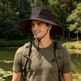 thumbnail image 2 of SAWOBUUN Men's Wide Brim Fishing Sun Hat UV Protection Bucket Cap for Beach Hiking Camping Safari Hat, 2 of 6