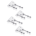 thumbnail image 1 of 4 Pcs Support Mural pour Skateboard, Support en Métal avec Trous pour Vis pour Rangement d'Affichage de Planche à Roulettes, 1 of 5