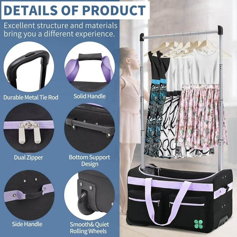 MOPHOTO Dance Bag With Garment Rack, 28