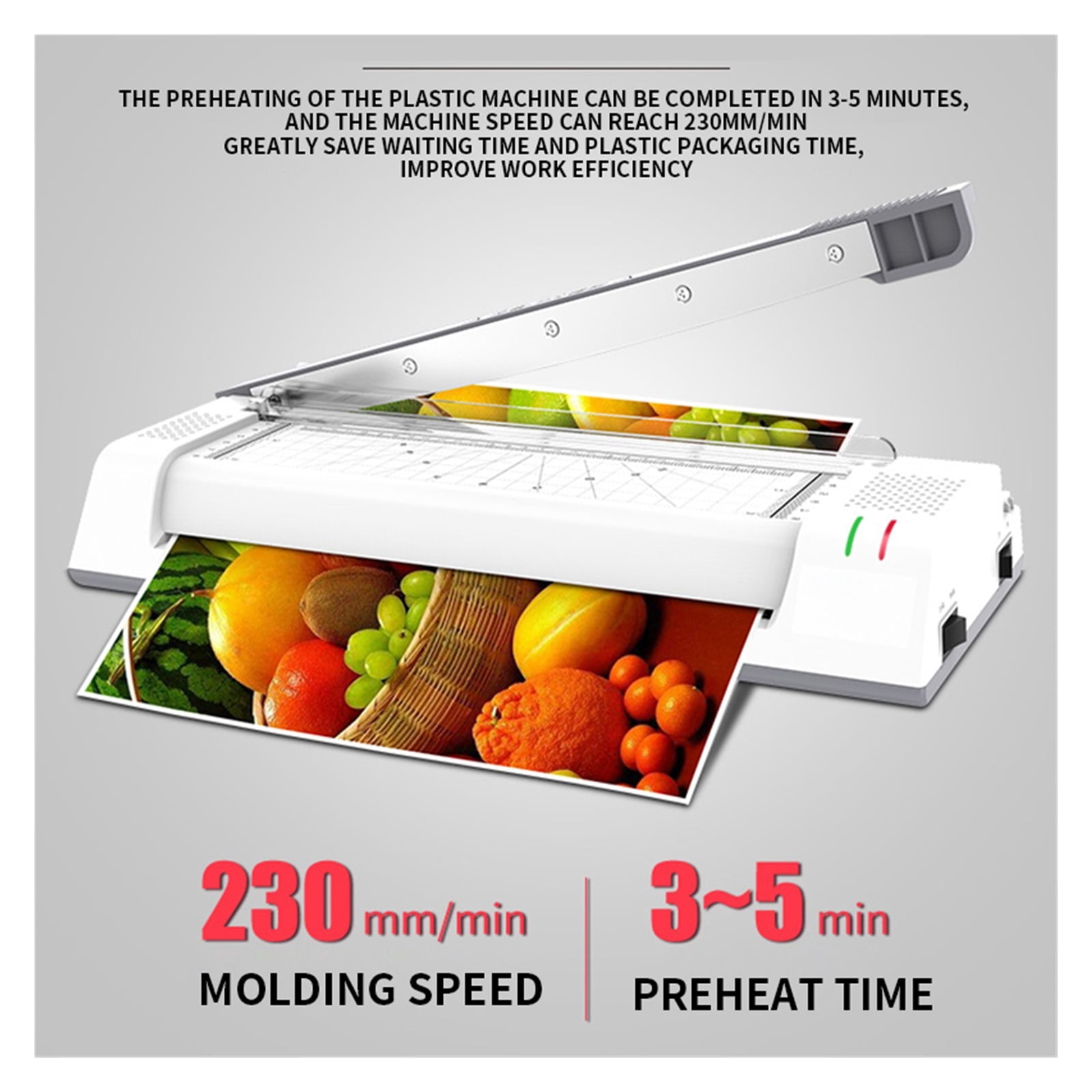 YE381C Photo Laminator Fast Warm-up Laminating Machine With Paper Knife Home/Office Fully Automatic Laminator For A3/A4