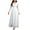 White, variant on PuLe Women's Plus Size Lace Chffon Long Maxi 3/4 Sleeve V-Back Formal Dress
