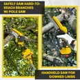 thumbnail image 2 of 2-in-1 Cordless Pole Saw & Mini Chainsaw,Battery Powered 6inch Electric Pole Saw,Retractable Battery Chain Saw with 2 Batteries,12ft Reach Pole Chainsaw for Tree Trimming (12ft Yellow), 2 of 12
