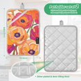 thumbnail image 6 of Yayeee Pot Holders Kitchen Heat Resistant with Pocket 7"x9.8" Cotton Oven Cooking Hot Pads, Orange Hand Drawn Floral, 6 of 7