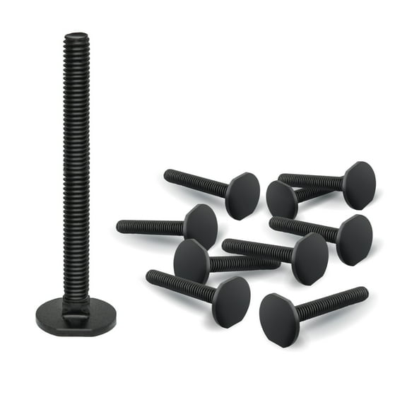 POWERTEC 10PK Table Saw Miter T Track Bolts, 5/16"-18, 3" Long Miter T Slot Bolts for Miter T Track, Table Saw, Router Table, Featherboard, Fits 3/4" x 3/8" Miter T-Slot (71612N)