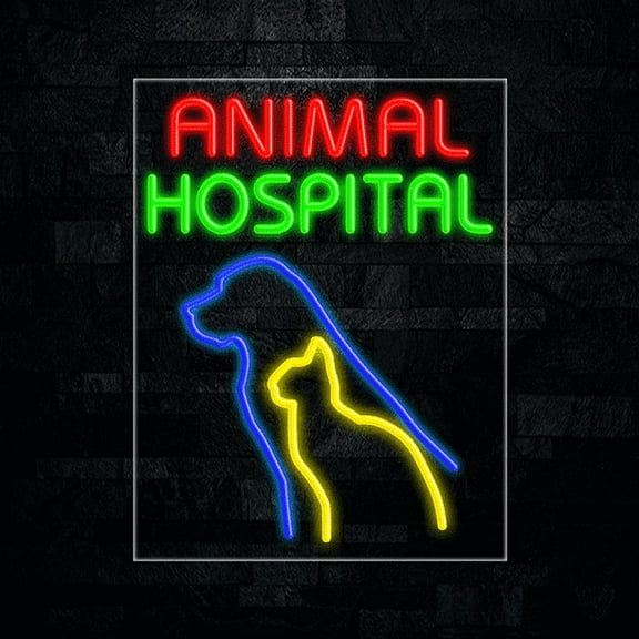 Animal Hospital LED Neon Sign 22"L x 28"H #31653
