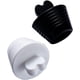 thumbnail image 3 of Tapón de bañera Universal para tapón de drenaje de ducha y Jacuzzi, tapón de fregadero de silicona para cocina (negro + blanco), 3 of 7