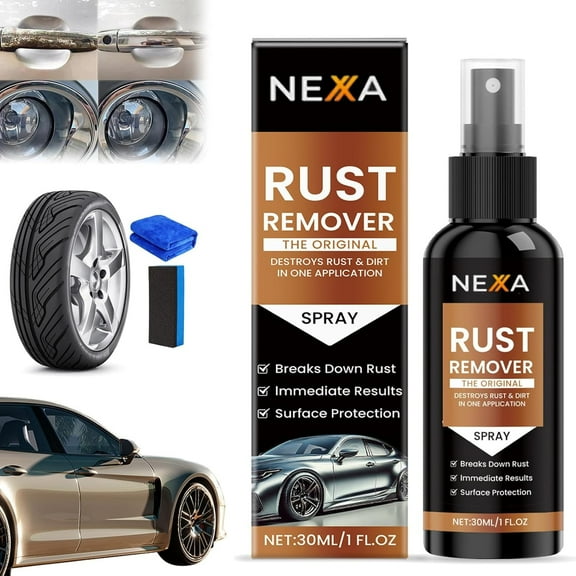 Nexa Rust Remover Spray, Rust Remover for Metal, Multipurpose Rust Remove Spray Destroy Rust & Dirt, Iron out Stain Remover, Iron Removers Car Detailing for Multiple Surfaces (5)