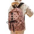 thumbnail image 2 of Girls Backpack Corduroy Bow Backpack for Students Casual Commute Lightweight Daypack Pink One Size, 2 of 4