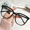 thumbnail image 3 of ruhuadgb Blue Light Blocking Glasses Unisex Retro Clear View Strong Hinge Transparent with Brim Eye Clear Bluelight Glasses Spectacles, 3 of 8