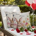 thumbnail image 5 of Easter Throw Pillow Covers 18x18 Inch Set of 2 Easter Bunny Flower Decorative Pillow Covers Spring Flower Leaves Rabbit Cushion Cover Pillowcase for Sofa Couch Bed Home Decor, 5 of 9