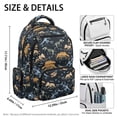 thumbnail image 4 of Garronmavis Dinosaur Fossil Backpack for School Girls Smooth Zippers School Bag Adjustable Shoulder Straps Book Bag 17-inch for 8-10 Primary School Students Daily Use, 4 of 7