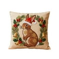 thumbnail image 2 of 17.7x17.7 in Christmas Throw Pillow, Merry Christmas Pillow Covers, Decorative Pillow Cases with Soft Fabric and Hidden Zipper for Sofa Couch Home Decor Holiday Seasonal Decorations, Lazyguy, 2 of 6