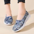 thumbnail image 1 of Vedolay Sneakers for Ladies Ladies's Thick Sole Sneakers Comfort Round Toe Platform Slip On Walking Shoes,Blue 8.5, 1 of 5