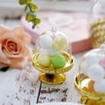 thumbnail image 4 of BalsaCircle 12 Gold Clear 3" Mini Cake Stands Dome Favor Holders, 4 of 8