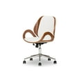 thumbnail image 3 of Baxton Studio Watson Moderne et Contemporain White et Walnut Chaise de Bureau, 3 of 4