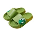 thumbnail image 4 of Xyant Kids Cloud Slides for Girls Boys Toddler Sandals Animal Quick Drying Beach Slides Toddler Pool Shower Flip Flops Slippers Green,2(Toddler/Little Kid/Big Kid), 4 of 5