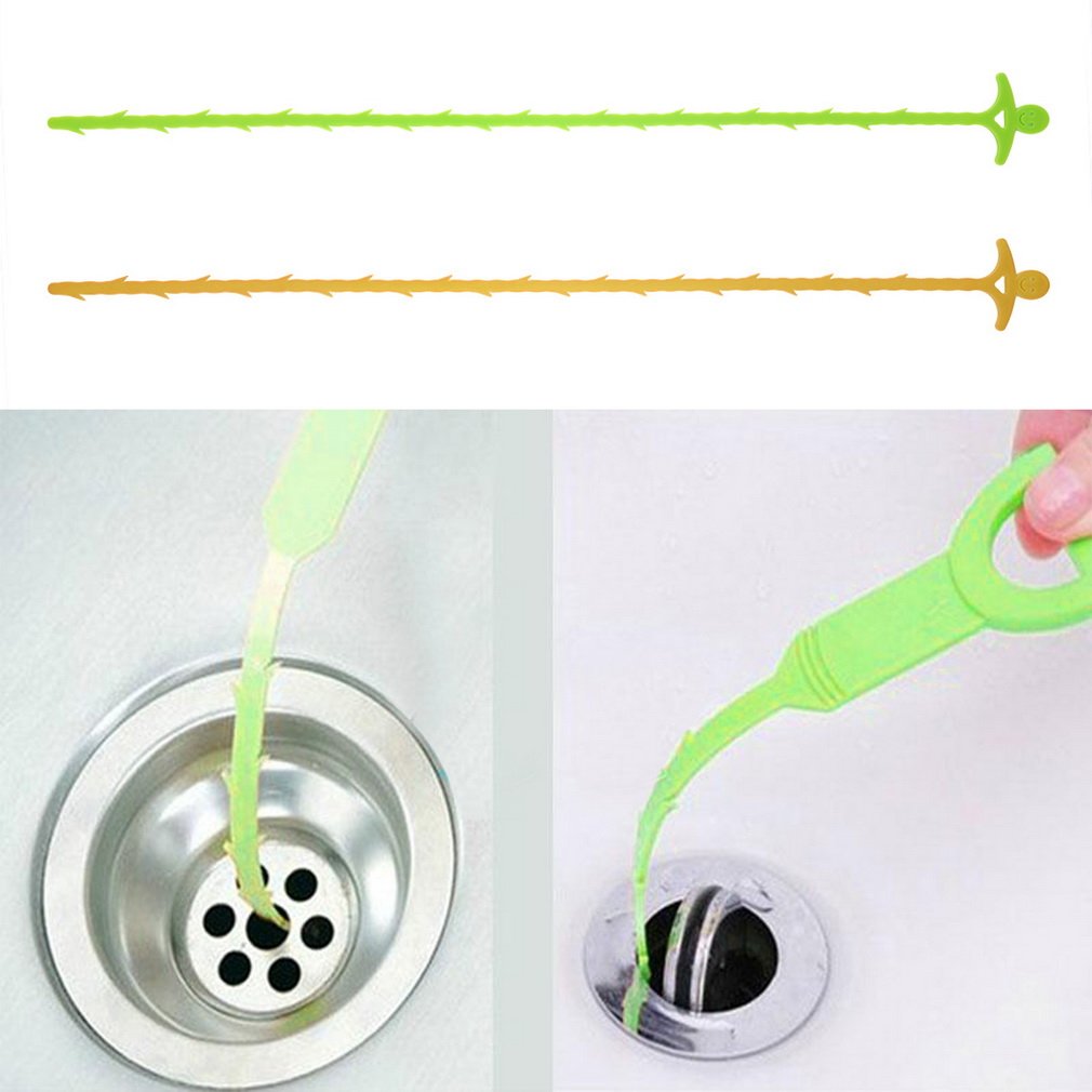 Smiling Face Handle Hair Cleaning Tool Drain Aid Sewer Dredge Pipeline Hook ~~ 