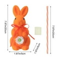 thumbnail image 3 of ChicYu Easter Flocked Bunny Figurines Realistic Desktop Ornaments Cute Easter Themed Decor for Home Living Room Tabletop Party Decoration, 3 of 6