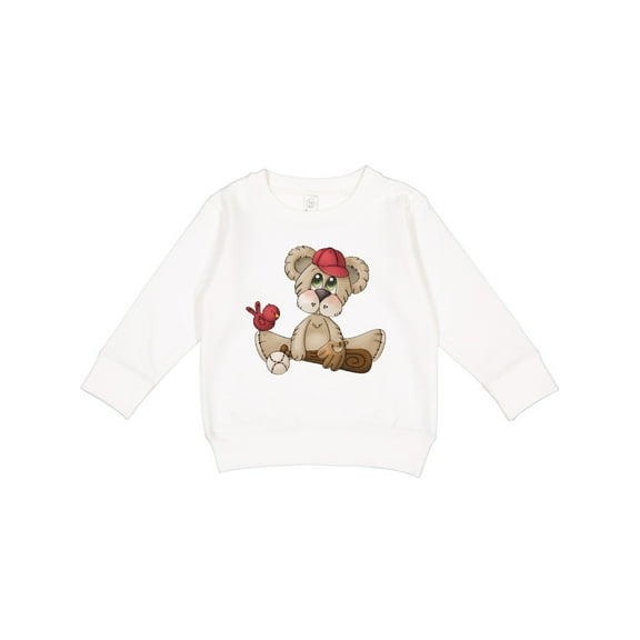 Inktastic Baseball Teddy Bear Toddler Sweatshirt