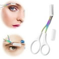 thumbnail image 3 of TUITOONM Eyebrow Trimmers Scissor Eyebrow Scissors With Comb Precision Eyebrow Trimming Scissors Non-Slip Eyebrow Cutter Hair Removal Eyebrow Scissors Premium Stainless Steel Blades, 3 of 5