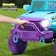 thumbnail image 5 of Electric Car for Kids 2 Seater, 24V Kids Ride on Toys with Remote Control, Ride on Car for Toddler with USB/Music/Bluetooth, Battery Powered 4-wheeler Car for Kid Aged 3+, Purple, 5 of 9