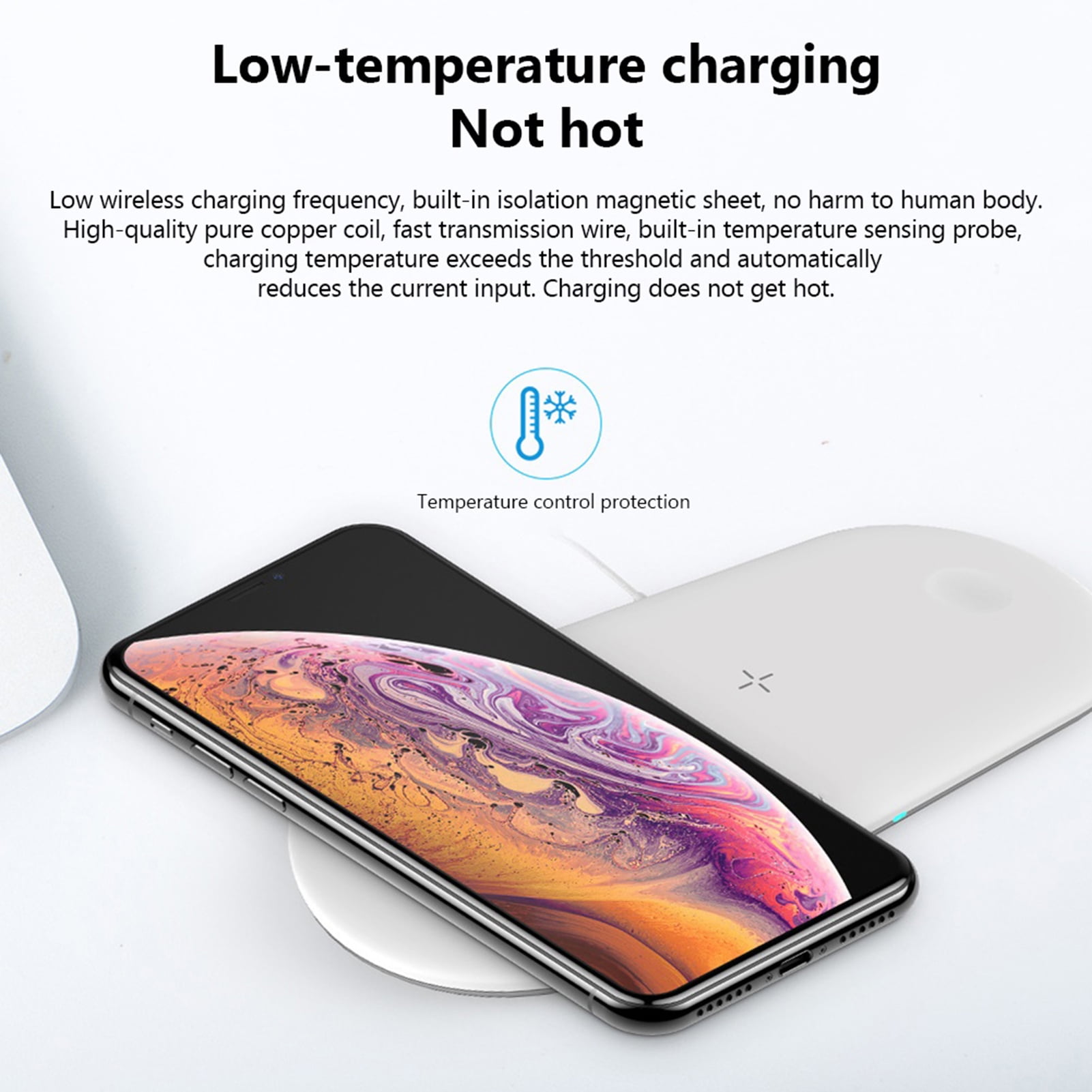 HomeLife 3-in-1 15W Desktop Fast Smart Wireless Charger Adapter for iPhone i-Watch Air Pods
