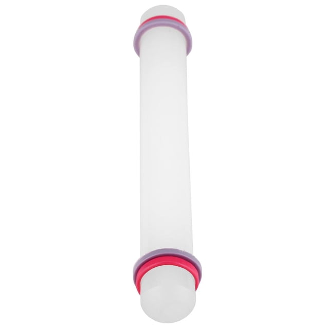 Rdeghly 9in Non Stick Plastic Rolling Pin with Ring Fondant Cake Cookie Dough Roller Baking Tool ,Rolling Pin, Fondant Roller