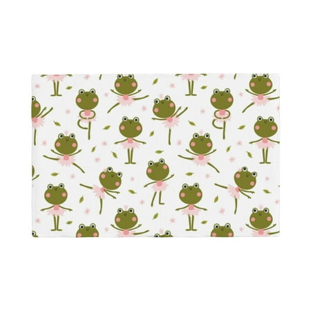 

Placemats Set of 4 frog dancing ballet funny Heat Resistant Non - Slip Place mats Waterproof table mat for Kitchen Dining-4片装