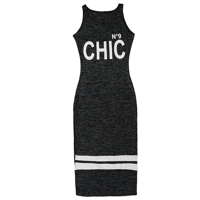 Vestido sin mangas ocasional,vestido de Long Beach,ajustado de Deslizamiento Wiggle ,vestido apretado Baoblaze Vestido sin mangas ocasional