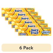 (6 pack) Juicy Fruit Original Bubble Gum - 5-Piece Single pack