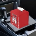 thumbnail image 7 of POLERO PU Leather Tissue Box Cover Square with Valentine Penguin, Waterproof Decorative Tissue Box Holder for Bathroom, Office, Desk, Car, 5.1"X5.1"X5.5", 7 of 7