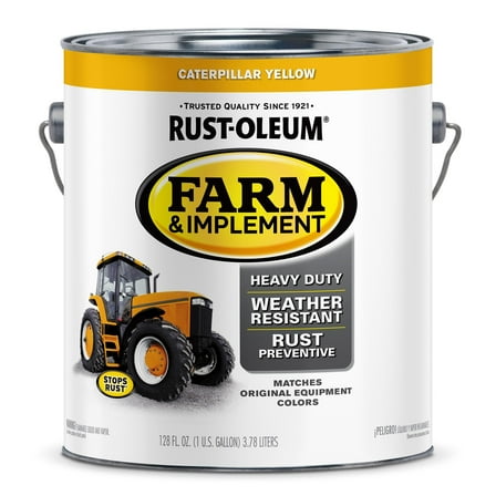 Rust-Oleum 280179 Farm & Implement Enamel Paint, Gallon, Caterpillar Yellow