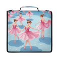 thumbnail image 2 of Pink-ballet Class Printed Zipper Binder with Handle&Shoulder Strap 2 inch 3 Ring 500+300 Sheet Capacity File Folder Organizer, 2 of 8