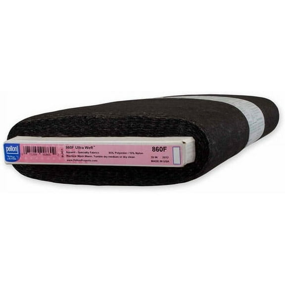Pellon 860F Fabric Interfacing, Black 20″ by the Bolt Quilting Batting
